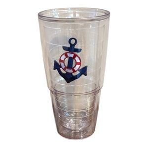 Tervis 24 oz tumbler blue anchor design Does not include a lid